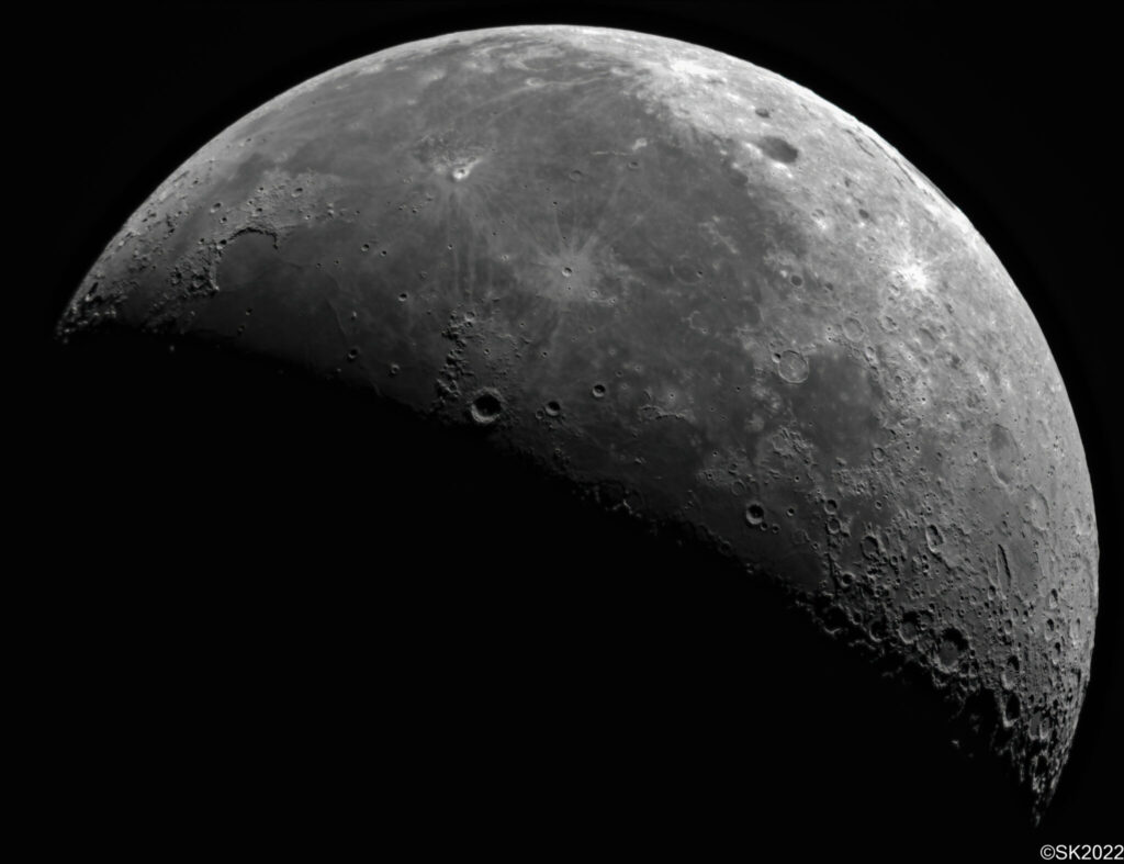 Moon's surface at the terminator