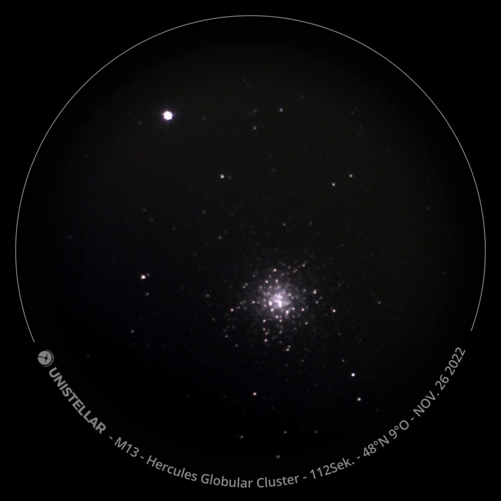 Gromada gwiazd sfotografowana inteligentnym teleskopem eVscope 2