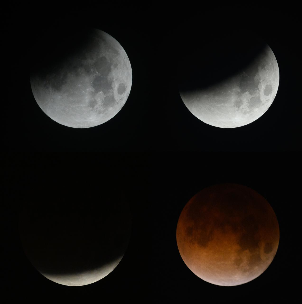 Blutmond während einer totalen Mondfinsternis