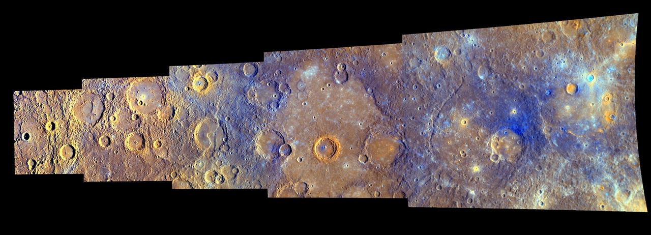 Merkur in Farbe, aufgenommen von der NASA-Sonde MESSENGER