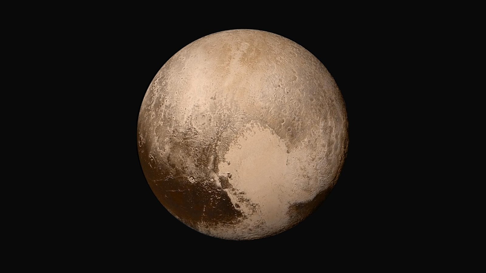 Plutone a colori reali, immagine di New Horizons