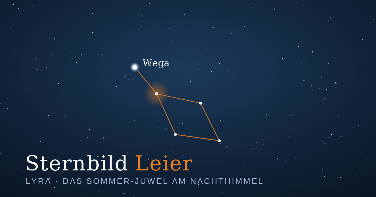 Sternbild Leier mit dem hellen Stern Wega