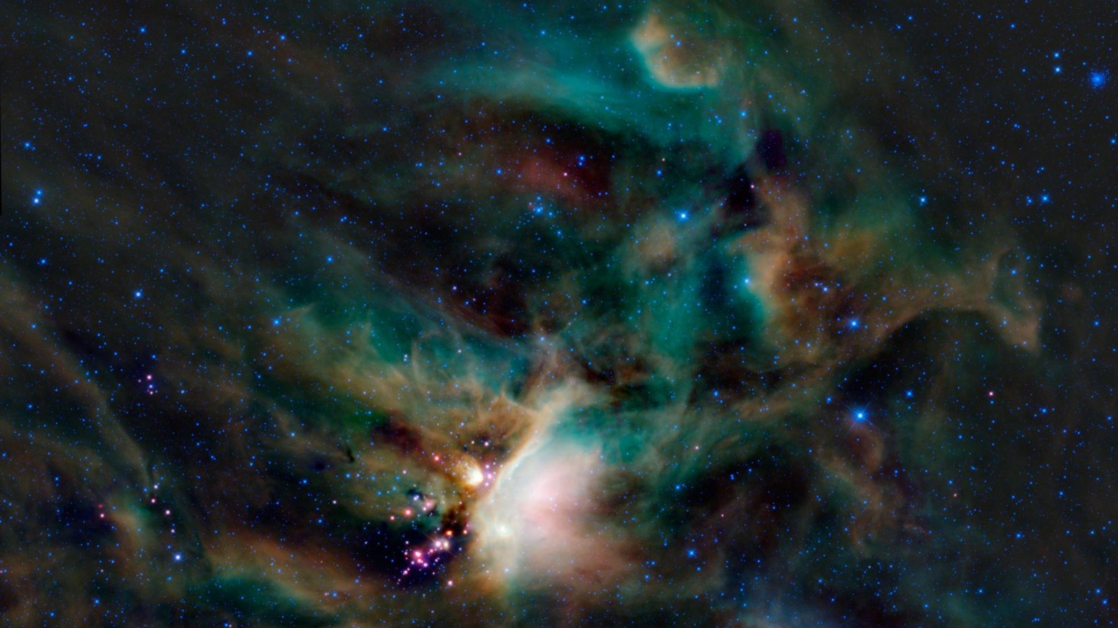 Rho-Ophiuchi-Wolke mit Antares im Sternbild Skorpion