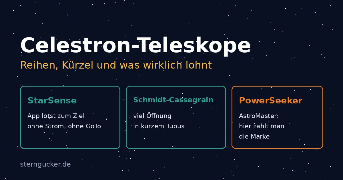 Celestron-Teleskope: StarSense, Schmidt-Cassegrain und Einsteigerreihen im Vergleich