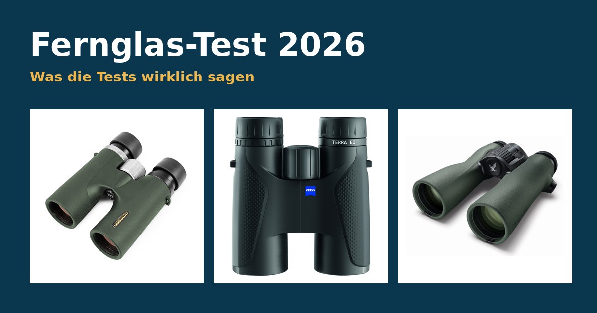 Fernglas-Test 2026: Omegon Hunter 2.0 8x42 ED, Zeiss Terra ED 8x42 und Swarovski NL Pure 8x42
