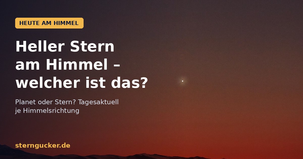Heller Stern am Himmel: Venus leuchtet über dem Abendhorizont