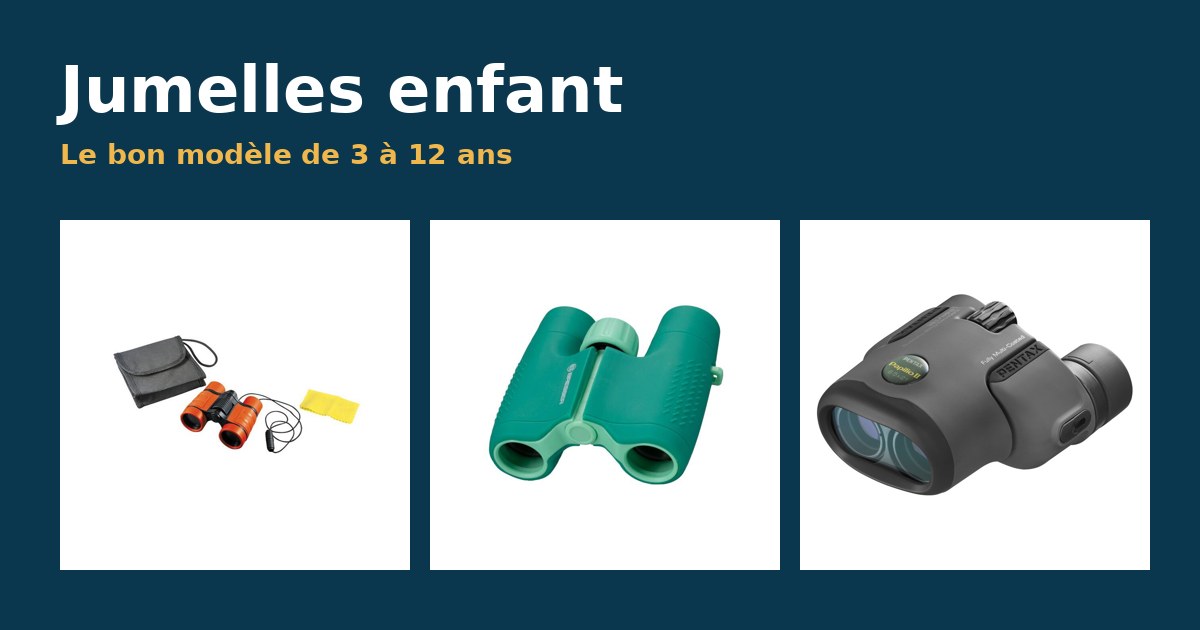 Trois jumelles pour enfant : Buki 4x32, Bresser Junior 6x21, Pentax Papilio II
