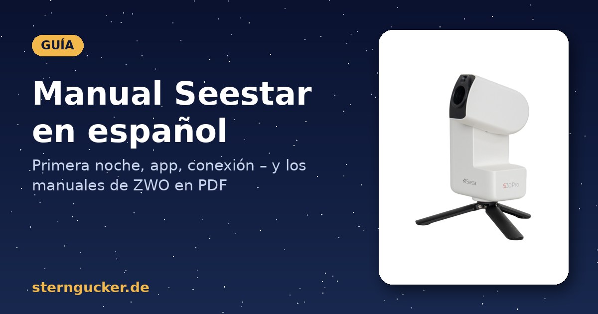 Manual Seestar: Seestar S30 Pro sobre su trípode de mesa