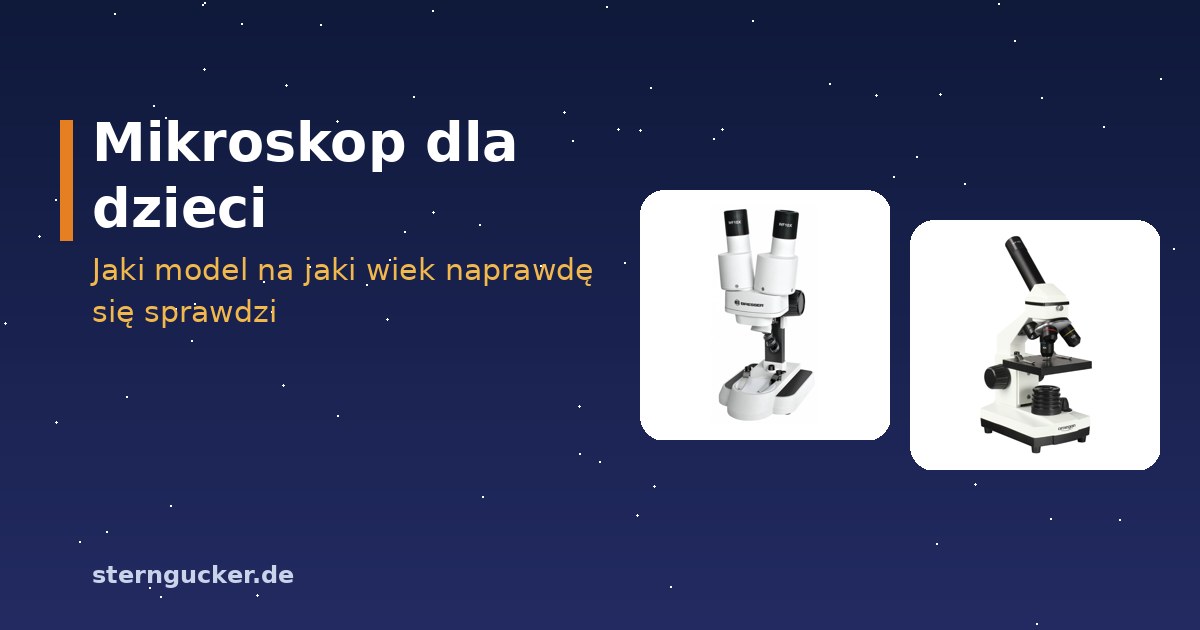 Dziecko ogląda liść i piórko pod mikroskopem stereoskopowym dla dzieci przy kuchennym stole
