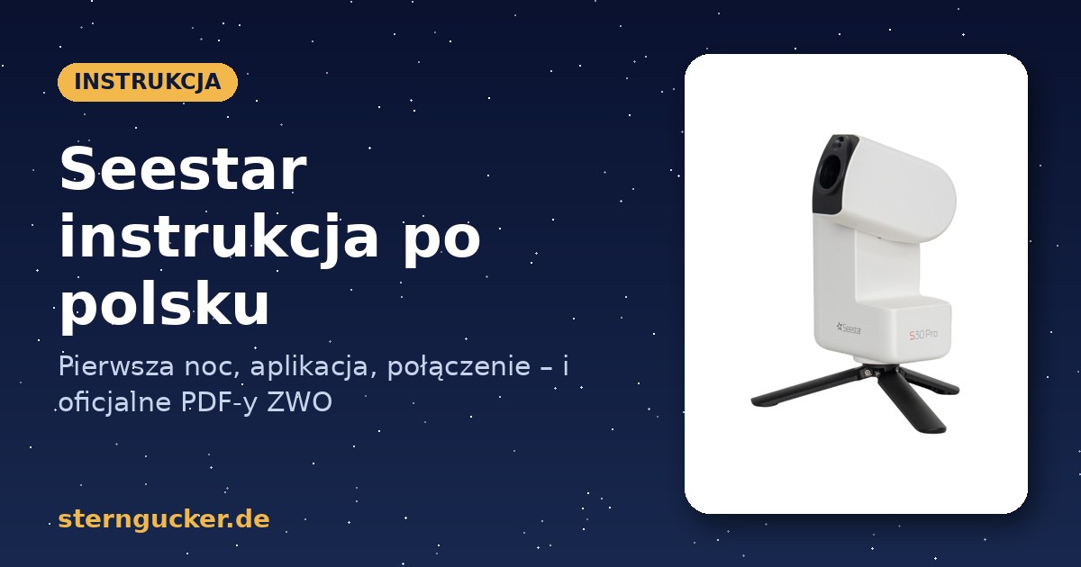 Seestar instrukcja: Seestar S30 Pro na statywie stołowym