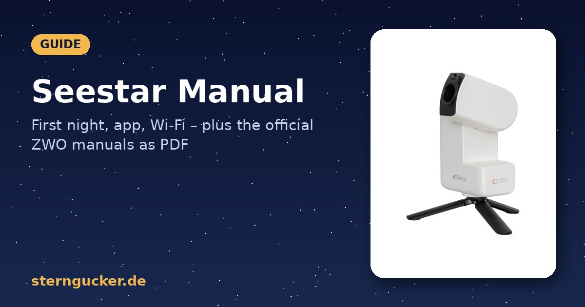 Seestar manual: Seestar S30 Pro on its table tripod