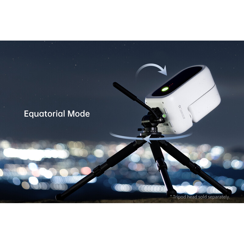 Seestar S50 Pro im äquatorialen Modus auf dem Stativ