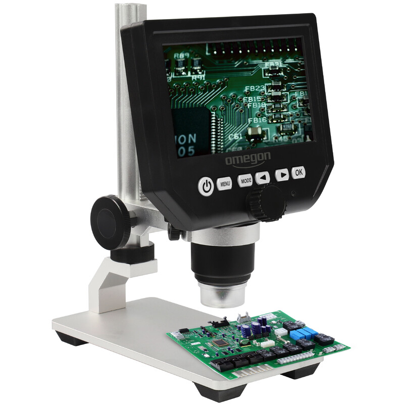 Omegon Mikroskop DigiStar mit 4,3-Zoll-Display