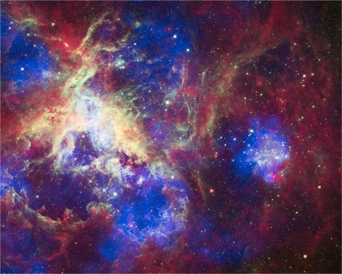 Tarantelnebel 30 Doradus in der Großen Magellanschen Wolke, Kompositbild