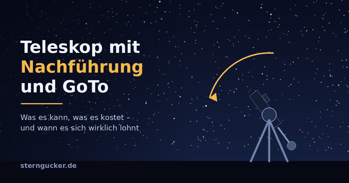 Telescopio sobre una montura que sigue el movimiento de las estrellas – ilustración de seguimiento y GoTo