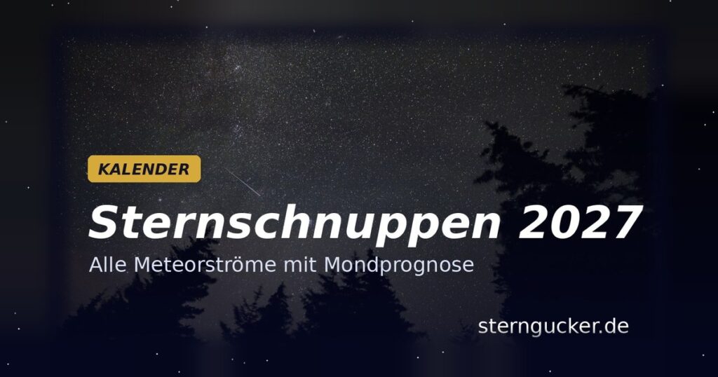Sternschnuppen-Kalender 2027 – alle Meteorströme mit Mondprognose