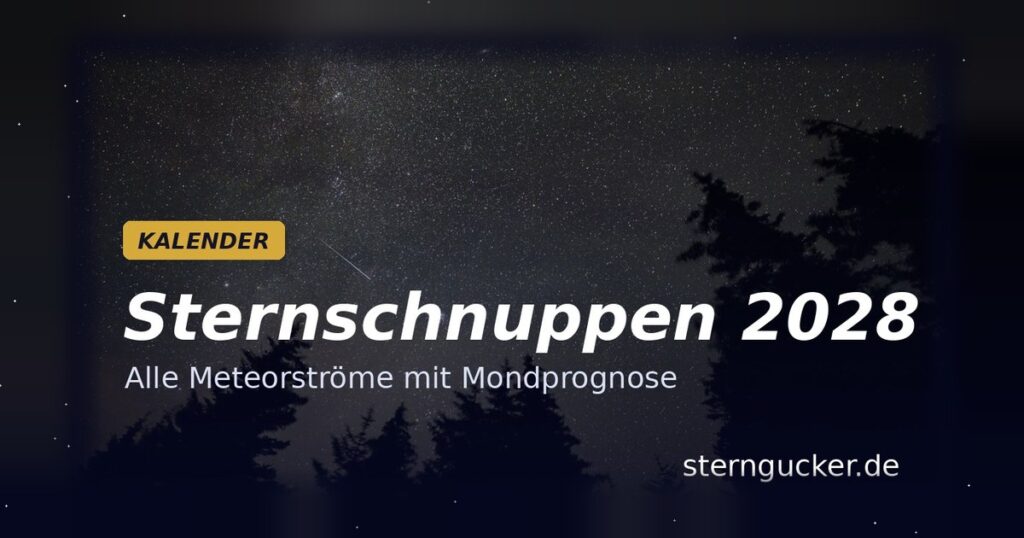 Sternschnuppen-Kalender 2028 – alle Meteorströme mit Mondprognose